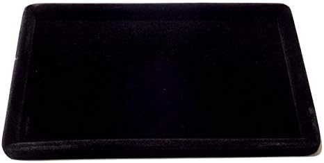 - Kwizy Jewellery Display Organizer Tray Black Velvet Beading Tray, 12X8 Inch (1 Pcs Set)