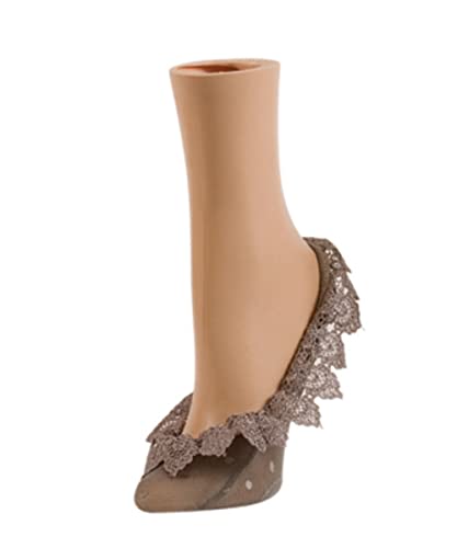 MeMoi Women's Beyond Lace Fringe Polka Dot Foot Liner Socks3