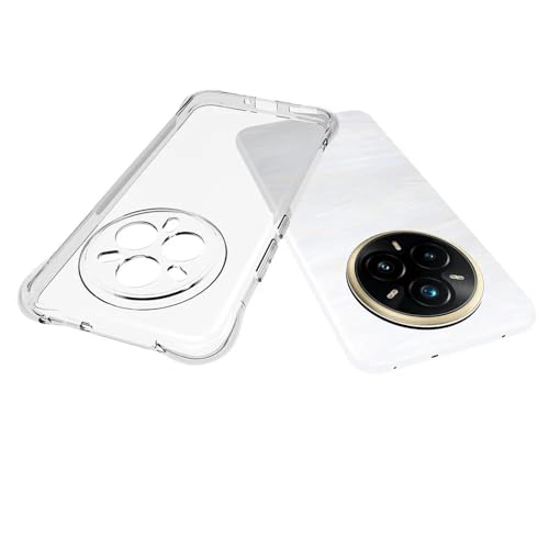 Image of REALCASE Silicone Realme 14 Pro Plus 5G Back Cover Case, Scratch Resistant Protective Crystal Clear Transparent Shock Proof Bumper Back Cover Case for Realme 14 Pro Plus 5G