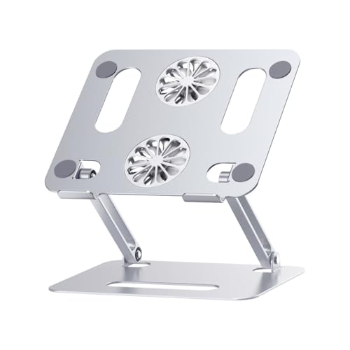 Soporte ajustable para laptop con ventiladores duales miniatura 1