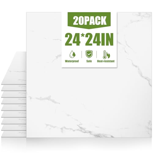 RORA 24x24 Inch Peel and Stick Floor Tile 20 -Pack