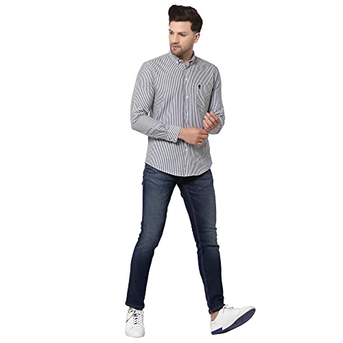 Image of Red Tape Regular Fit Striped Cotton Shirt for Men | Classic & Comfortable