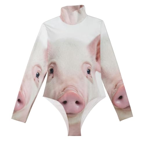 Body moldeador lindo para mujer GuoChe con estampado divertido y cuello alto térmico