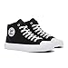 PF Flyers Center High Top Sneakers for Men and Women, Original Canvas Hi-Top Athletic Shoe, Unisex Black and White Shoes