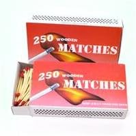 2 Boxes of 250 Wooden Matches Each