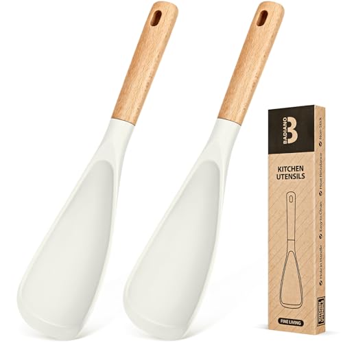 Badiano Silicone Cooking Spoon for Nonstick Cookwares, Multi-function,11.4"