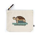 Cumberland Island, Georgia, Sea Turtle, Keep Swimming, Geometric, Contour (100% Cotton Canvas Travel...