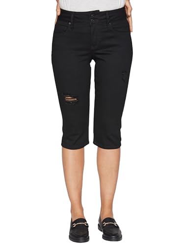 Royalty For Me Womens Women's Petite 2 Button Capri