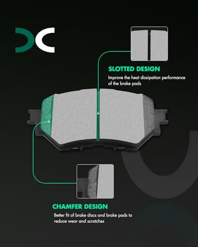 Image of SCITOO Front Rear Disc Brake Pad Set 8PCS w /Hardware Fit For Mazda For 3 2014-2016,For Mazda For 3 Sport 2014