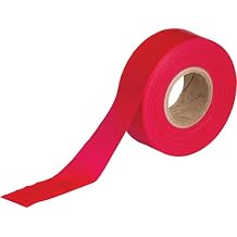 Brady 58346 Red Flagging Tape for Boundaries and Hazardous Areas - Non-Adhesive Tape, 1.188" Width, 300 Length Pack of 1