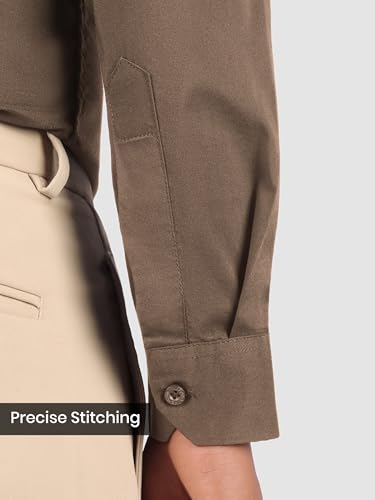 Image of Beyoung Cotton Plain Regular Fit Shirt for Men | Full Sleeve | Formal Shirt | Classic Collar Cotton