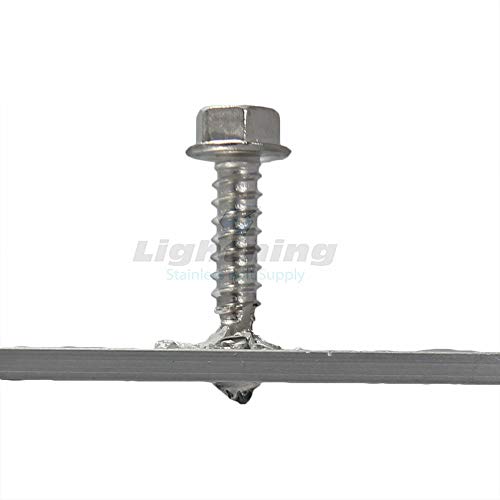 Tornillos metálicos autorroscantes acero inoxidable #8 x 2" 50 un miniatura 3