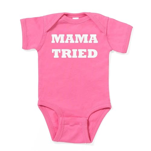 CafePress Mama Tried Happy Mothers Day Body Suit Cute Infant Bodysuit Baby Romper Dark
