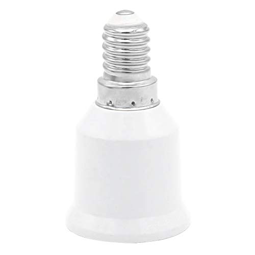 Apofly 1PC E14 a E27 Socket Converter lampadine LED Vite Adattatore di Risparmio energetico Intelligente Lampadina termoresistente Lampada dell'adattatore dello Zoccolo Bianco