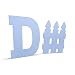 D - Fence White Plastic Cutout Sign nearly 1/2 inch thick - Sturdy, Weatherproof and Durable