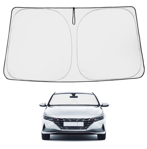 Image of Proadsy Windshield Sun Shade for Hyundai Elantra 2021-2025 2026 4-Layer Foldable Front Sunshade Protector Sun Visor Blocks UV Rays Keep Car Cooler