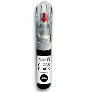 SD COLORS TOUCH UP PAINT PEN UNIVERSAL GLOSS BLACK 20ml for Repair Stone Chips Scratches Car Moto Bicycles Alloy wheels