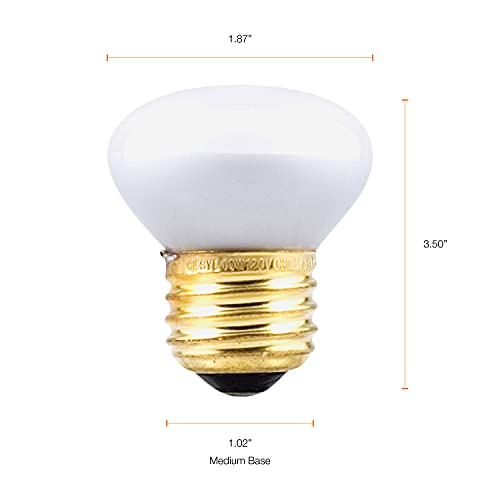 Sylvania Mini-Floodlight Incandescent Bulb, 40W R14, Medium Base, Reflector, 185 Lumens, 2850K, 120V, Frosted, Soft White - 1 Pack (14819) #TOP5