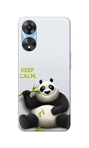 Image of PRINTFIDAA� Printed Hard Back Cover Case for Oppo A78 5G Back Cover (Cartoon Panda) -2808