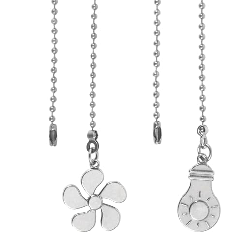 2pcs Ceiling Fan Pull Chain Extension, 35.5cm/14in Pull Chain Extenders with Fan and Light Bulb...