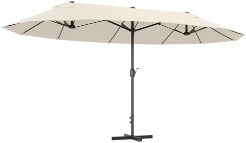 Outsunny 4.6m Garden Parasol Double Sided Sun Umbrella