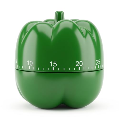 Eieruhr Kurzzeitmesser Wecker Küchentimer Küchenuhr Schaltuhr Timer Kochhilfe Paprika grün