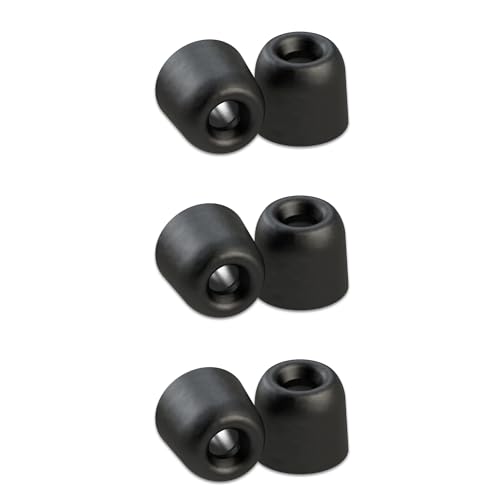 Image of Comply Isolation Noise Cancelling Memory Foam Earphone Tips for Sennheiser HD1 Momentum MIE2, IE 800 S, CX 3.00, 5.00 and 7.00BT, Premium Replacement Earbud Tips, Comfortable Secure Fit(Large,3 Pairs)