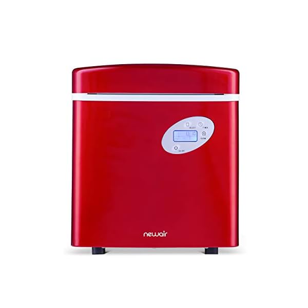 NewAir Portable Ice Maker 50 lb. Daily Red 3 Size Bullet Shaped Ice