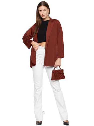 Image of Women's Jacket (Solid Maroon Crepe Jacket with & Full Sleeve)