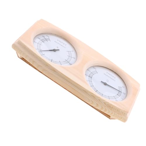 BESPORTBLE Digital Hygrometer Bathtub Thermometer Mini Hygrometer Mini Hygrothermograph Bathtub Accessories Digital Temperature Gauge Temperature and Humidity Meter Bamboo Wooden