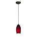 Access Lighting Merlot Bronze Integrated LED Cord Pendant, Red Sky Shade