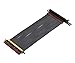Produktbild LINKUP - Ultra PCIe 4.0 X16 Riser-Kabel [RTX3090 RX6900XT Getestet] Abgeschirmter Gaming PCI Express Gen4 Reverse PCIE-Anschluss mit 270-Grad-Sockel {23cm} Kompatibel mit NZXT H1 ohne Schraube