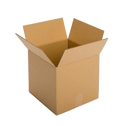 SecureShip Premium Eco-friendly 3 Ply Corrugated Packing Box for Secure Shipping, Moving, Courier & Goods Transportation, Brown, 6 x 6 x 6 Inches (Pack of 50)