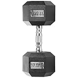 Gallant Weights Dumbbells Set - Hex Dumbbells Pair Rubber Encased Cast Iron,Knurled Grip,Anti-Roll Hand Dumbells-17.5kg Weights Dumbbell Sets for Men Home Gym & Strength Training Equipment(17.5kg x 1)