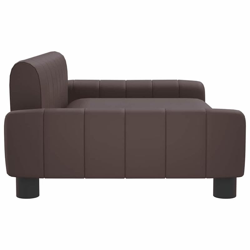 Eleganz Hundebett aus Kunstleder 90x53x30 cm - Luxus Hundekorb für große Hunde, wasserabweisend & pflegeleicht - Ideal für Wohnzimmer oder Schlafzimmer