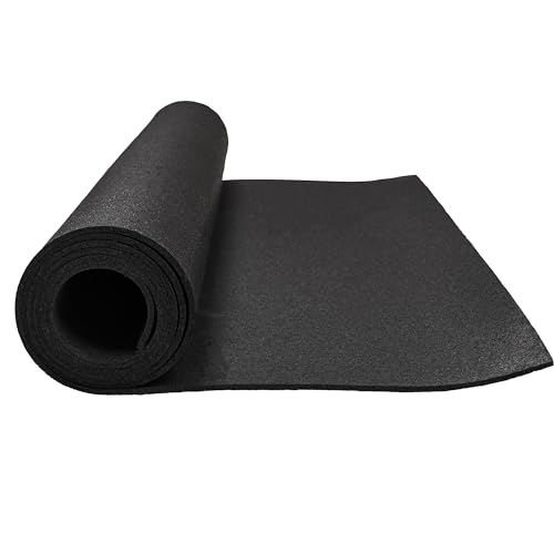 MSI Rubber Utility Mat 60" W x 96" L x 0.24" Thick - Non-Slip, Anti-Fatigue, Heat Resistant - Ideal for Gym Floors, Garages, Stables, Indoor & Outdoor Use - Heavy-Duty & Durable...