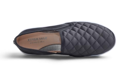 Image of FEVERSOLE Women's Casual Slip On Sneaker Comfort Quilted Loafer Flats
