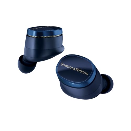 Bowers & Wilkins Pi8 真无线蓝牙耳机，支持 AptX、主动降噪 (ANC) 和内置麦克风 - 午夜蓝