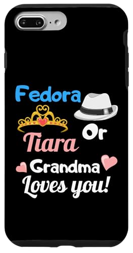 Fedora Or Tiara Grandma Loves You ʔ\p[eB[Mtg X}zP[X iPhone 7 Plus/8 Plus p