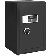 Safe Box, 2.9 Cubic Feet Security Home Safe Box, With Electronic Digital Keypad, Dual Alarm Syste...