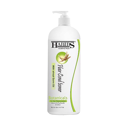 Image of Habibs Professinal hair conditioner Nourishing for Smooth & Straight Frizz-Free hair, With Wheat germ oil Vitamin E & tea tree oil Enriched (1LTR)