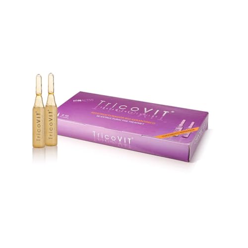 TricoVIT – Ampollas Keratina para Cabello Seco y Dañado, Tratamiento Capilar, Efecto Alisado y Antiencrespamiento, Hidrata el Cabello, 10 X 10 ml