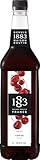 1883 Cherry Syrup for Drinks, Made in France, 1 Liter Plastic Bottle
