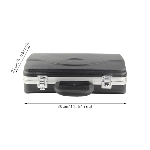 sporful B Flat Clarinet Case Hard Shell Protection Box Lightweight Gig Bag with Foam Lining 11.81x8.66 Inch