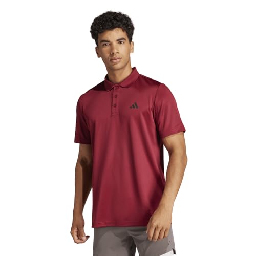 Image of adidas Men's Polyester Geometric Regular Fit Polo Shirt