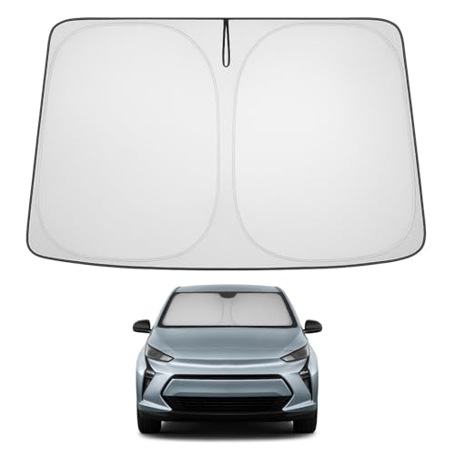 Image of Proadsy 2026 Upgrade Front Windshield Sun Shade Foldable Sunshade Protector Custom Fit 2017-2023 Bolt EV Hatchback, Premier Hatchback (NOT for Chevy Bolt EUV) Accessories