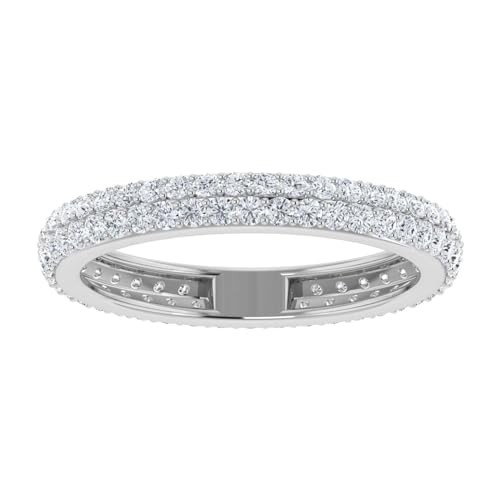 1.00ct Lab Grown Diamond Eternity Band Ring For Women EF Color VS...