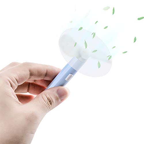 Yacig Mini Handheld Personal Fan, Portable Pocket Fan Battery Operated Quiet Cooling Little Travel Fan for Outdoor Traveling Camping Office, Blue