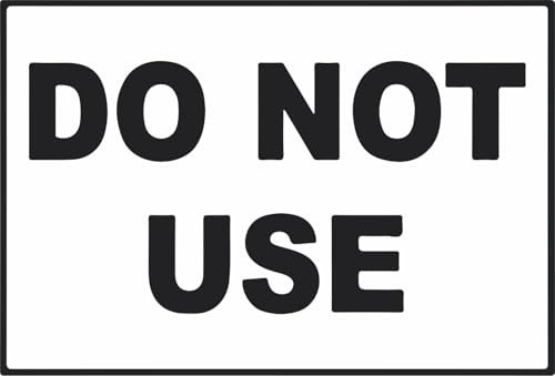 Vinyl Stickers - Bundle - Safety and Warning & Warehouse Signs Stickers - Do Not Use Sign - 3 Pack (3.5