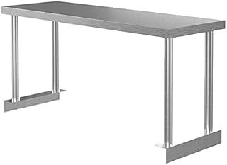 EliteKoopers 1Pcs 90x30cm Double Layer Stainless Steel Catering Over Shelf For Kitchen Work Bench Topshelf